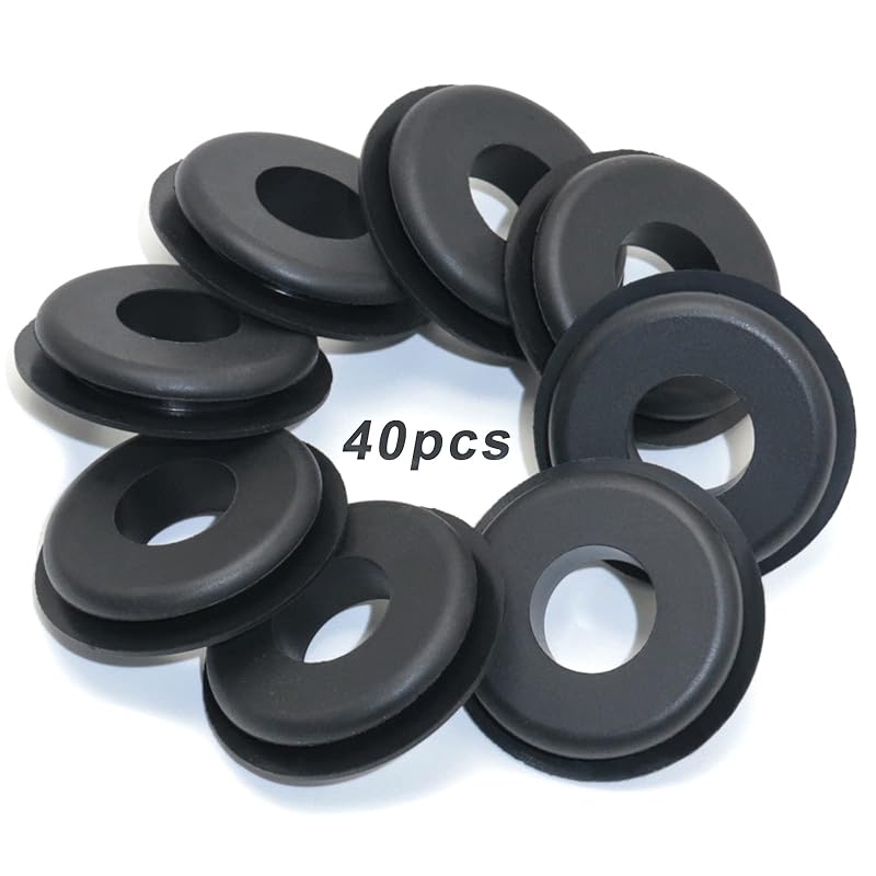 Black Gladhand Seals Rubber Glad Hand Seal, Glad Hand Grommets For Semi Trailers, Pack 40