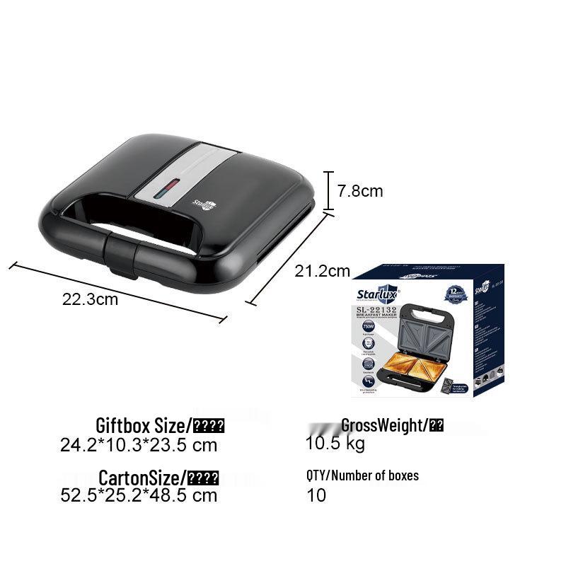 

Starlux EU Spec Sandwich and Bread Maker Toaster EU Standard