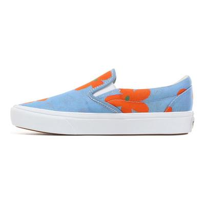 Ines Longevial X Tênis Slip-On Comfycush Laranja Estampa Floral Cano Baixo Skate Mulher Azul VN0A3WMDSXJ