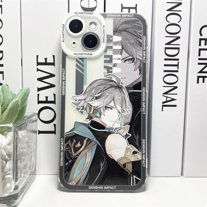 Genshin Impact Case For iPhone 11 12 13 14 15 Pro Max Mini 6 6S 7 8 Plus XR XS Max X Xiao Zhongli Wanderer Alhaitham Cover