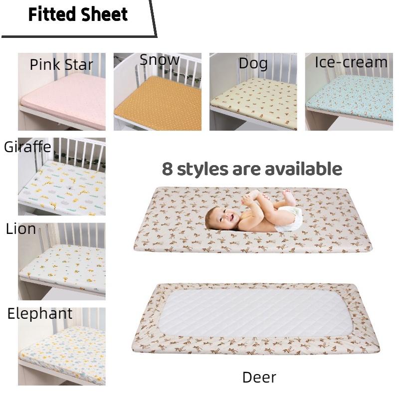 Multi-piece Baby Crib Bedding Set, Four-season Use, Pure Cotton Fabric, Available In Multiple Cute Designs