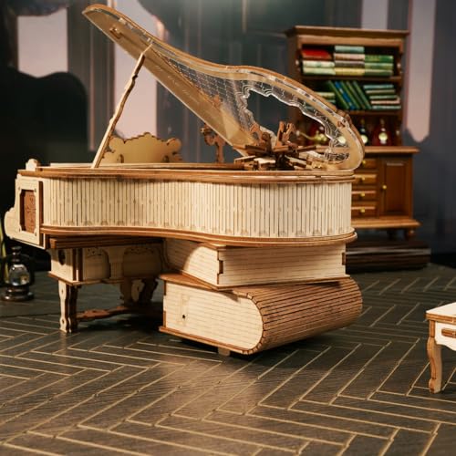 Tsukurundesu® 3D Wooden Puzzle Music Box Series (Magic Piano) with Japanese Instructions