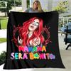 Karol G Retro Printed Blanket Flange Warm Blanket Bed Linings Picnic Blankets Home Travel Blanket Birthday Gift