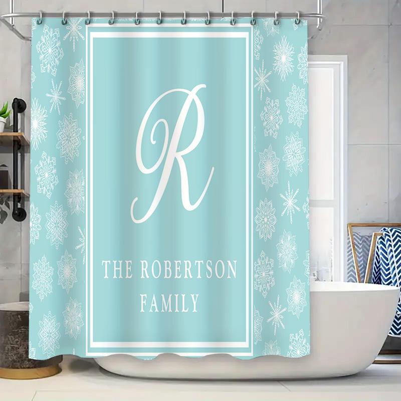 Decorative Shower Curtain Japanese Art Inspired Wave Pattern with Crane In Red Circle Background for Bathroom Decor.
