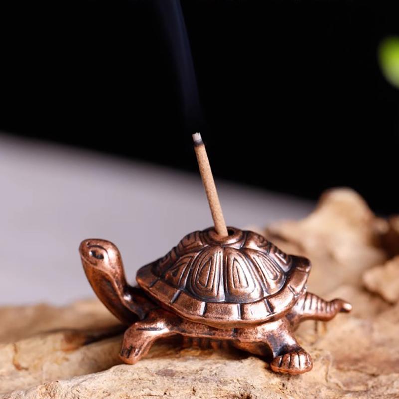 

1 шт. Мини-подставка для благовоний в форме черепахи, держатель для палочек сандалового дерева, винтажная бронзовая подставка-горелка для благовоний в виде животного, подарок, домашний декор 5cm