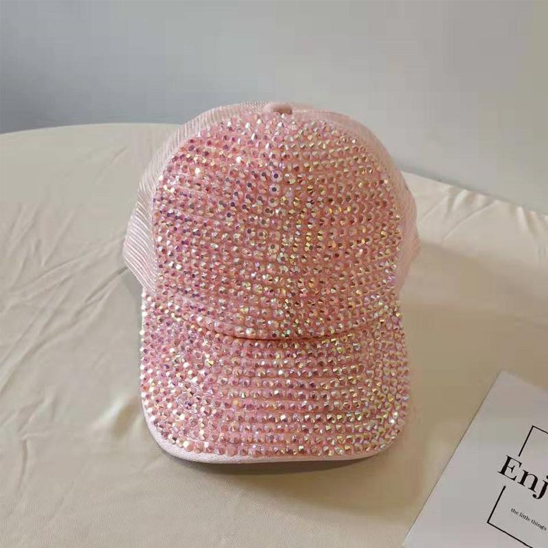 Douyin Internet celebrity hat women's tide spring rhinestone mesh hat fashionable personality versatile women's cap sun hat
