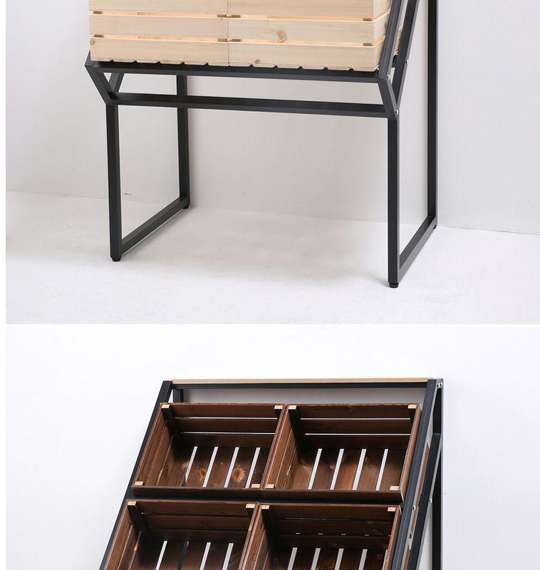 Solid Wood Fresh Produce Display Rack for Supermarkets & Convenience Stores