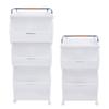 Carrello Portaoggetti a Rotelle Multifunzione Organizer a Rotelle Pieghevole per Bucato con 4 Ruote