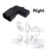 IEC 320 C14 to C13 Left Right Angle AC Adapter IEC 3Pole IEC 320 3pin Male to Female extend 90 Degree Down Up Angle AC converter