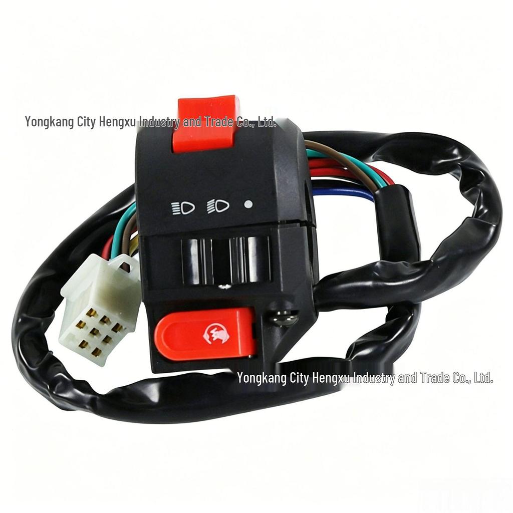 3-Function Off-road Motorcycle/ATV/Beach Buggy 50-125cc Start/Stop/Turn Switch with 8-Wire Connector