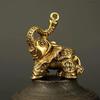 Brass Elephant Metal Figurines Auspicious Elephant Living Room Desk Decoration Mini Elephant Figurines Accessoires Miniatures