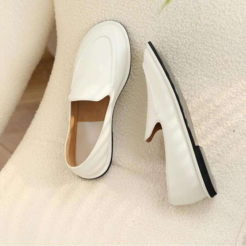 Fashion Women s Mary Janes Round Toe Loafers Spring Autumn 2025 New Genuine Leather Woman Shoes Soft Soles Slip-on Ladies Walking Flats 35 5449₽