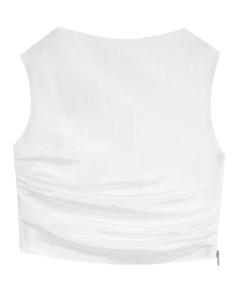 Teulimingbeodeu Metal Circle Drape Sleeveless [ White ]