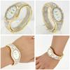 RAPPORT Women's Oval Bangle Watch, Gold Wide, 188817, White
