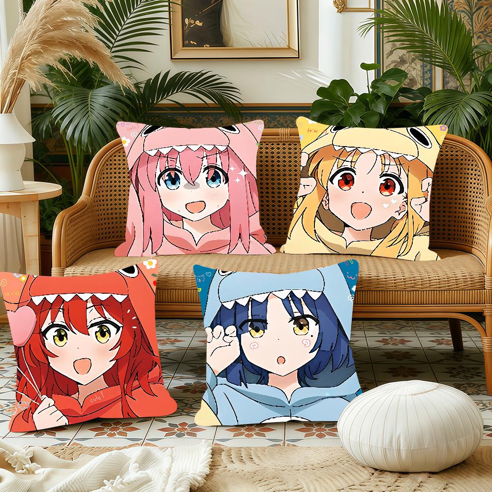 Comic BBocchi The Rock cushion cover Pillow Case Plush Fabric Soft Double Sided Print Sofa Cushion Cover Throw Pillow Covers
