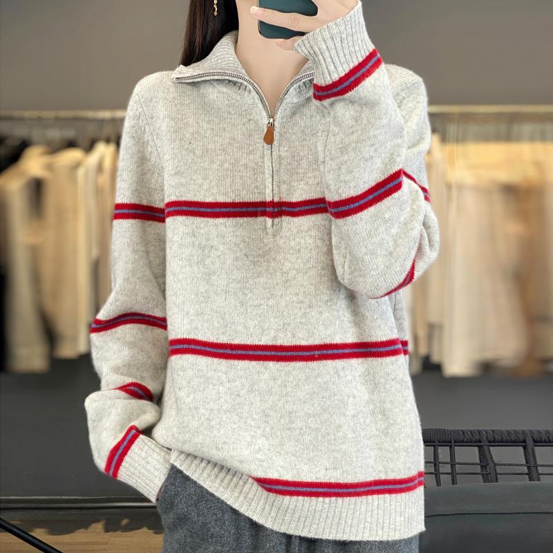 

Женский свитер 100% шерсть MODERN NEW SAGA Водолазка Вязаный пуловер Отложной воротник Толстые зимние джемперы Женские вязаные топы 2XL серый