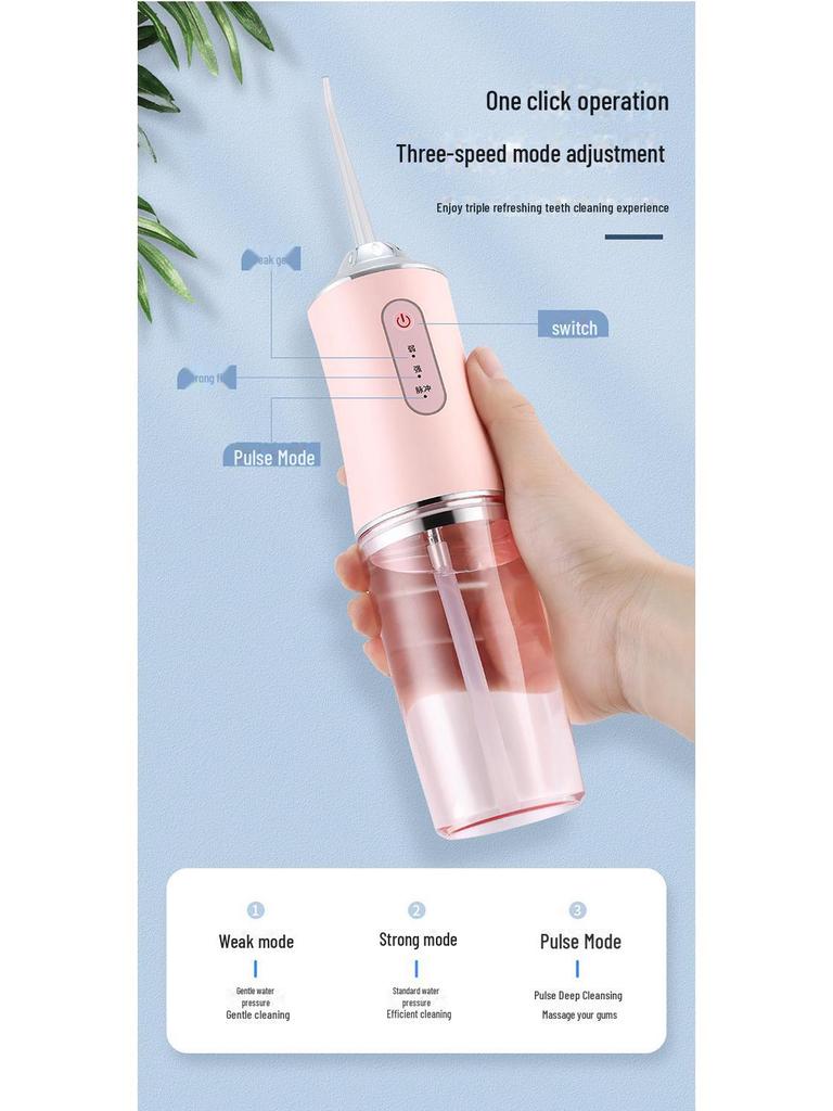 Portable Electric Tooth Cleaner with Purple Light - Waterproof, Smart Teeth Whitening & Bad Breath Remover.