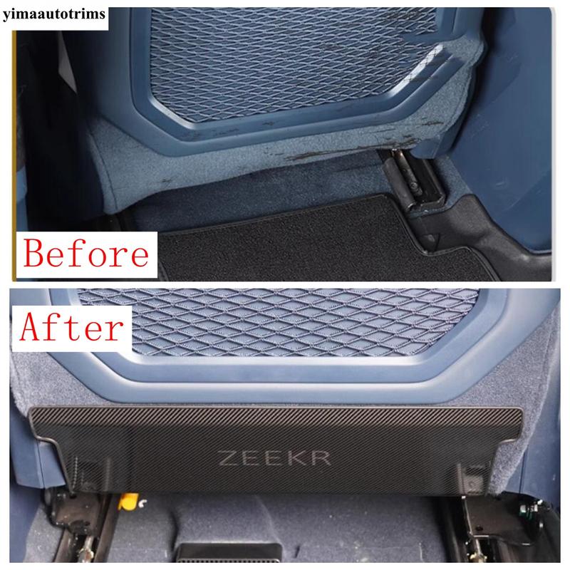 Pannello Copri Schienale Sedile Posteriore Anticalcio Pannello Telaio Rivestimento Per Geely Zeekr 001 - Accessori Interni in Acciaio Inossidabile