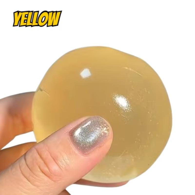 1Pc Sakura Pink Coconut Oil Scented Squishy Ball Transparent Maltose Chewy Stress Reliever Handmade Decompression Toy