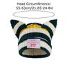 1PC Cute Keep Warm Knitted Hat Festival Spliced Colors Fashionable Pig Ears Thickened Gathering Take Photos New Style