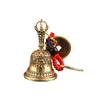 Tibetan Vajra Brass Demon Subduer Bell Pendant - Antique Handcrafted Accessory