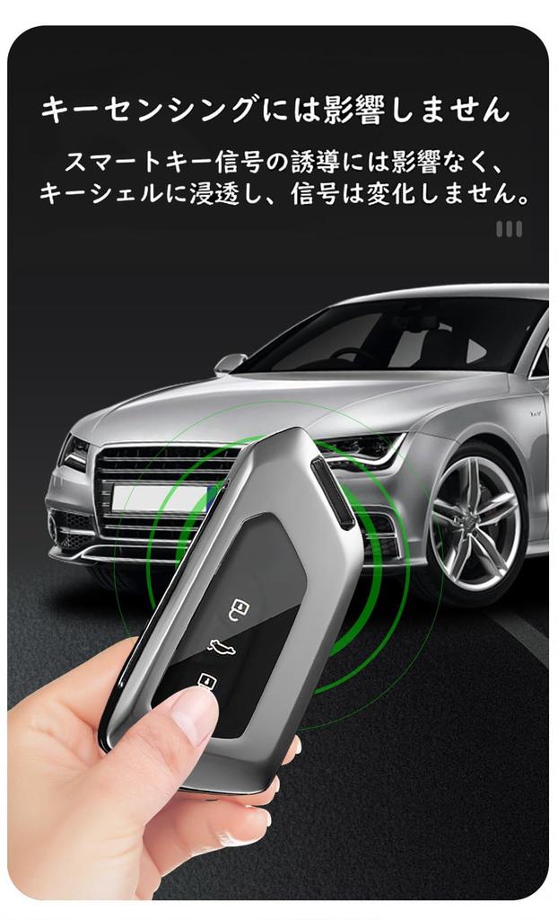 KUNIO Volkswagen Dedicated Key Case, Smart Key Cover, Key Holder, Genuine Leather, Zinc Alloy,