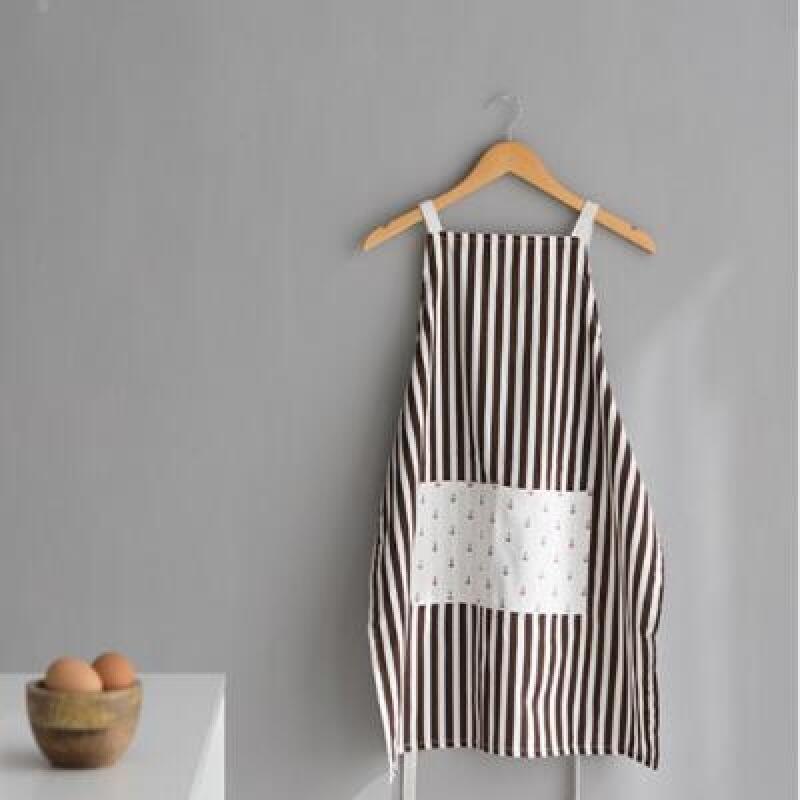 Modern Striped Basic Apron Coffee