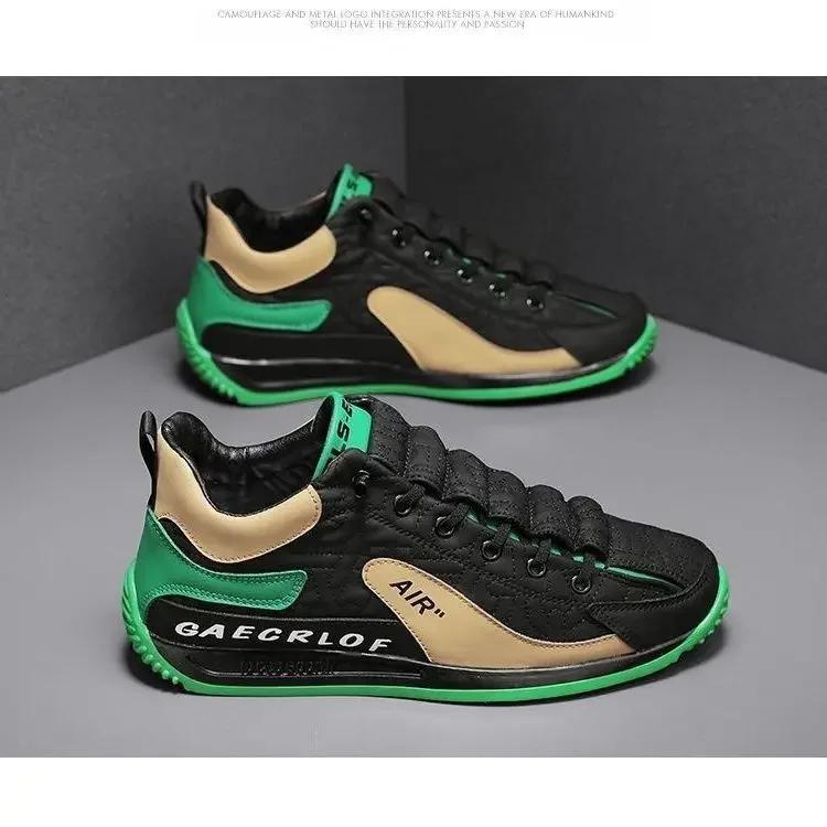 Fashion Leather Men Shoes Sneakers Trend Casual Shoes Breathable Leisure Male Sneakers Non-slip Footwear Men Vulcanized Shoes zapatos
