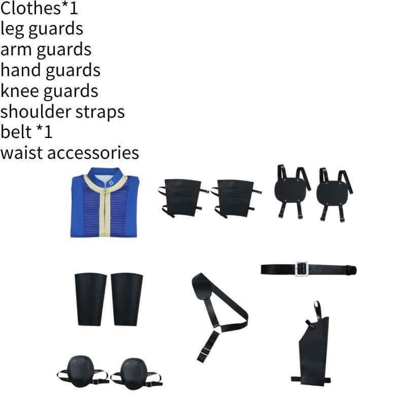 

4 персонажа Fallout Люси Костюм Комплект Косплей Одежда Хэллоуин Выступление M