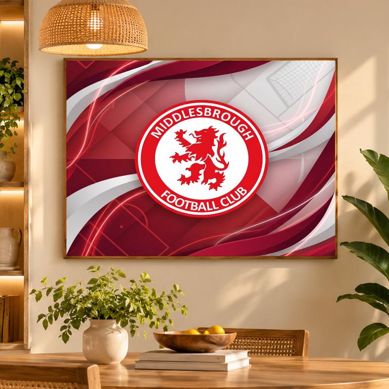 5D Diamond Painting Middlesbrough Football DIY Full Drill Diamond Art Kit Home Decoration