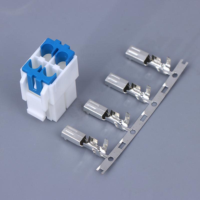 1Set 4-Pin Power Connector Plug For Icom Ic-7000 Ic-7100 Ic-7400 Ic-7600 Yaesu Ft-450 Kenwood Ts-480 Radio Diy Cable Plug