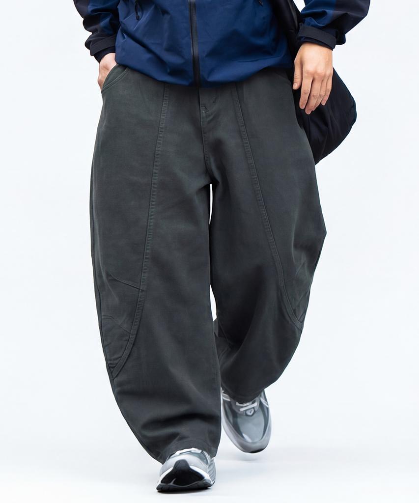 ARTISTWEAR [Atw] Voluminous Wide Fit Cotton Curved Pants - 2 Colors