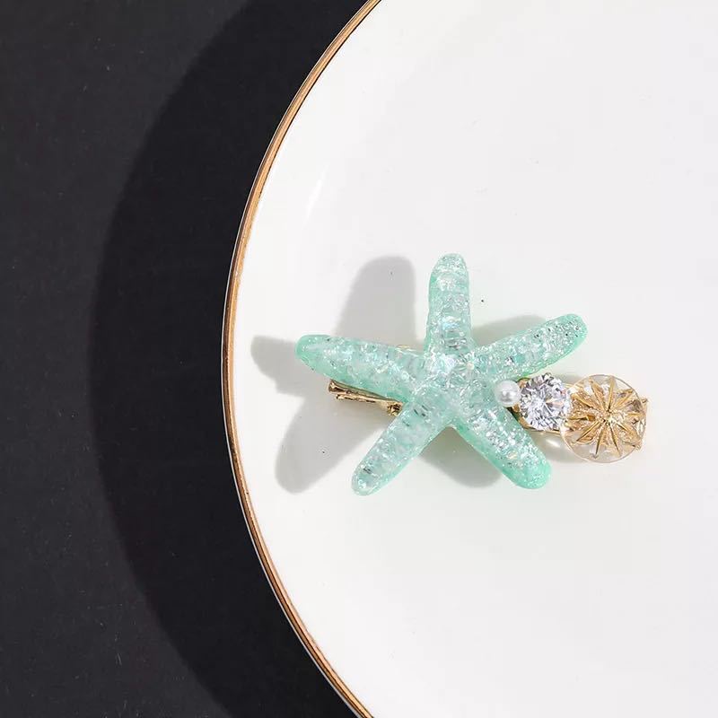 Versiune coreeană Agrafă simplă Duckbill Agrafă Ocean Shell Star Clip de păr Femei Fată Breton Clip Headdress Accesorii pentru păr