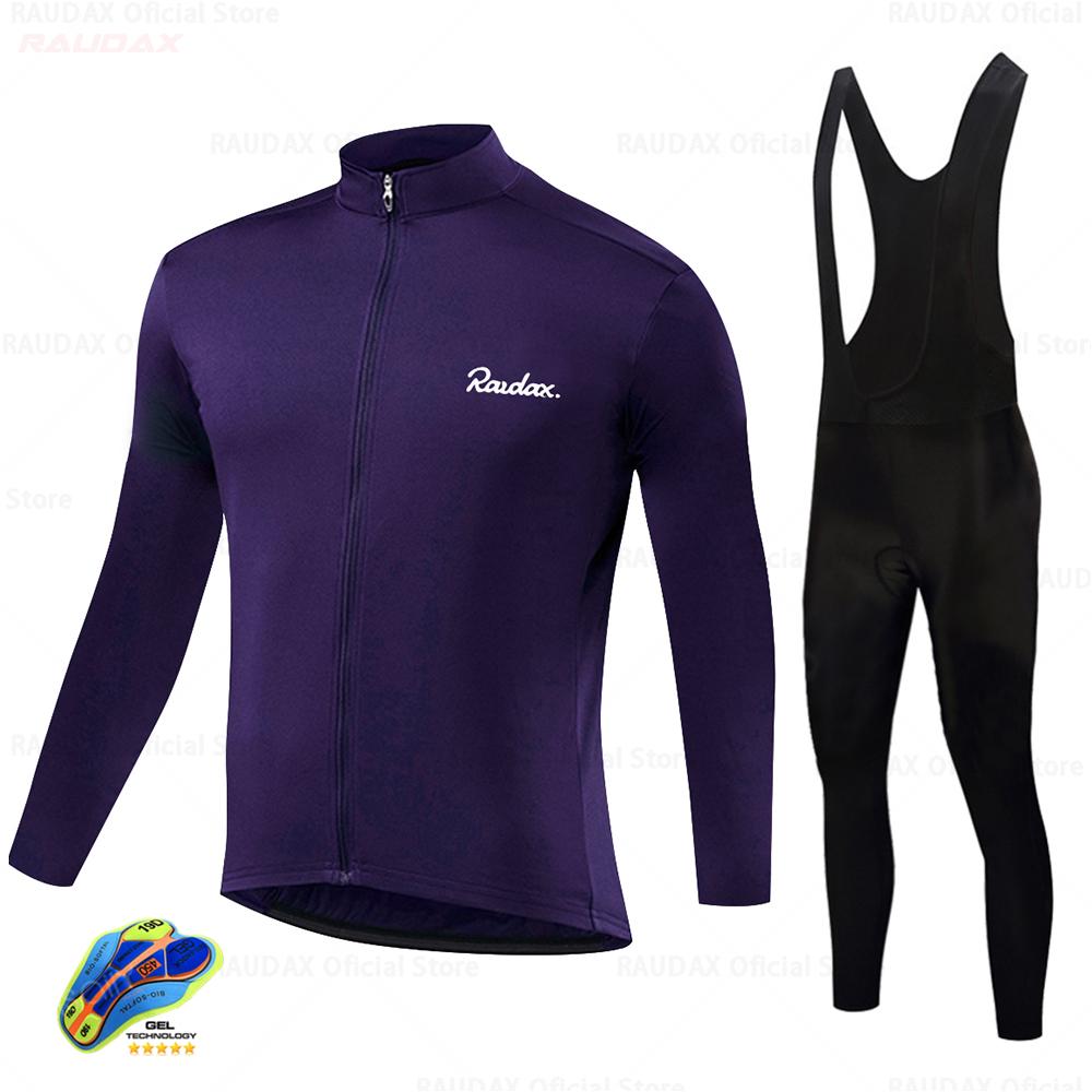 Spring Autumn Cycling Jersey 2025 Raudax Men Cycling Set Racing Bicycle Clothing Suit Breathable Mountain Bike Clothes Sportwear