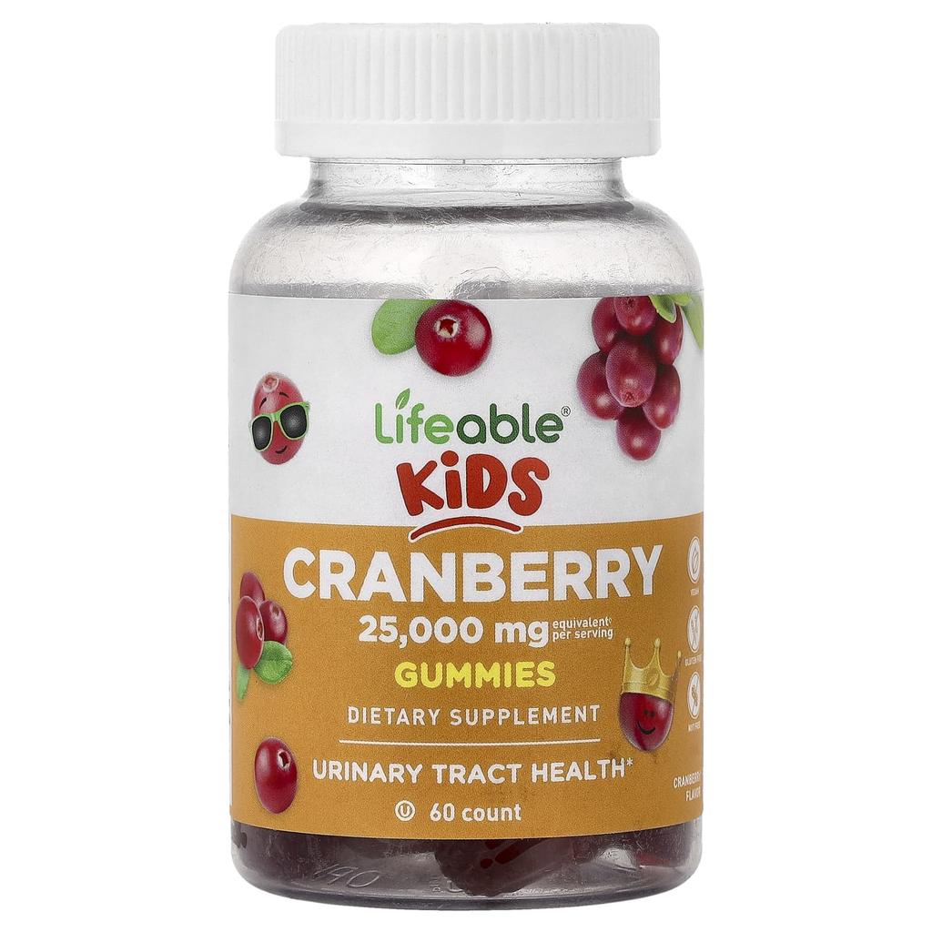 Lifeable, Kids' Cranberry Gummies, 60 Gummies
