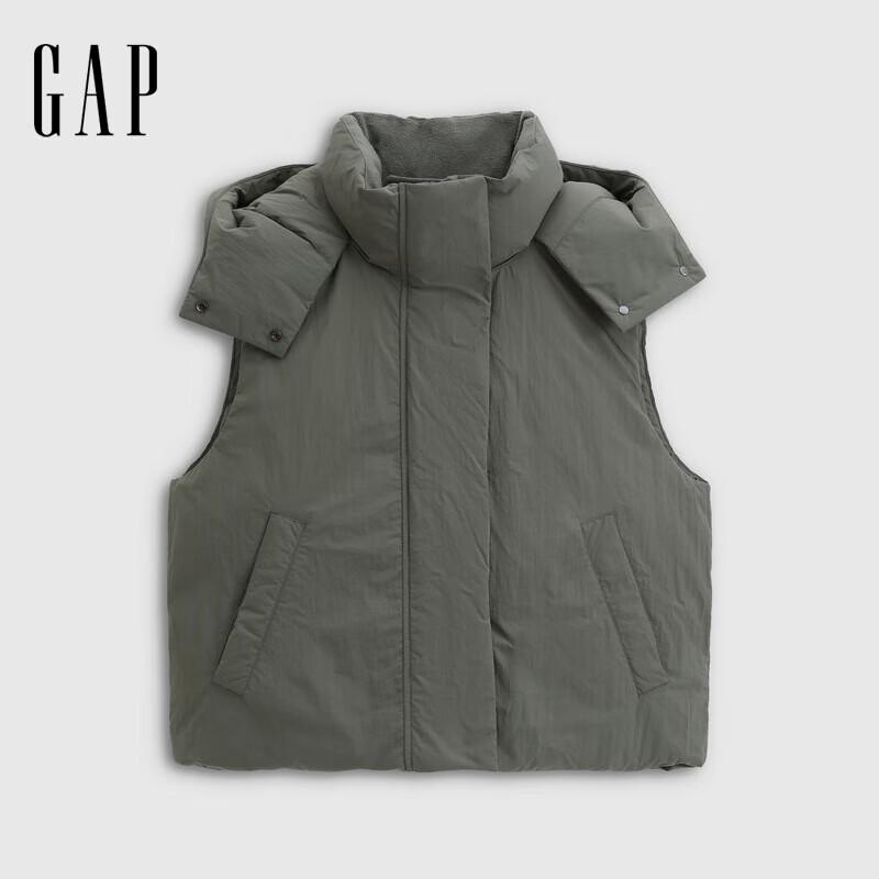 

Gap Women s 2025 Fall Fleece Spliced Hooded Down Vest S (160/84A) Asian Size