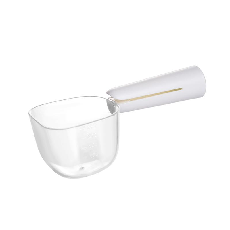 Pet Food Cup for Dog Cat Feeding Bowl Kitchen Scale Spoon Measuring Scoop Cup Portable with Scale Feeding Transparent Supplies