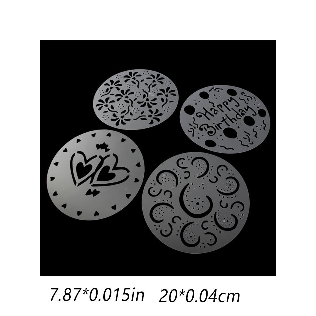 4 Τεμάχια Φόρμα Κέικ Εορταστικά Καραμέλες Ζελέ DIY Κατασκευή Στένσιλ Σπρέι Σπίτι Ξενοδοχείο Καφέ Κουζίνα Φοντάν Μαγειρικά Γκάτζετ