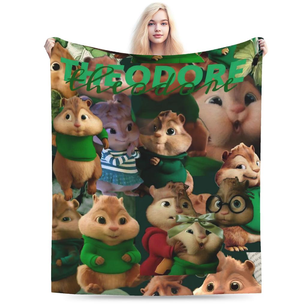 Super měkká deka Alvin a Chipmunkové Prémiový flanelový fleece Lehká přikrývka Teplé plyšové deky pro všechna roční období