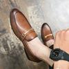 Fashion Fashion Penny Loafers Leather Men Shoes Simple Pointed Toe Slip On Dress Business Suit Casual Party Wedding Shoes For Man