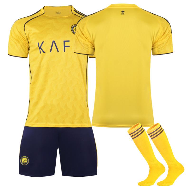 

Riyadh Home Jersey: Number 10 Mané, 7 Ronaldo, 79 Félix - Short Sleeve Football Kit XS