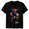 T-shirt Unisex Scozzese Mucca delle Highlands Fan della Scozia Maglietta Grafica da Rugby