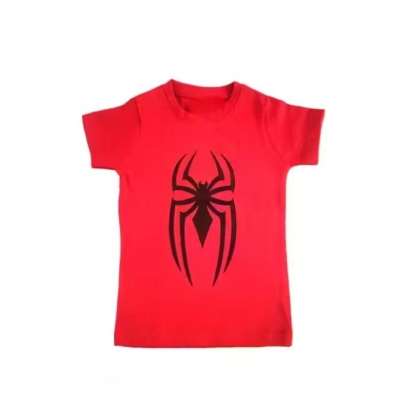 

Summer Hot-selling Spider-Man Pattern Red and Yellow T-shirt, Children s Fashion Trendy Casual Sportswear 100