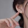 925 Silver Hollow Butterfly Bead Screw Stud Earrings For Women Cute Insect Fine Jewelry Small Niche Luxury Accessories