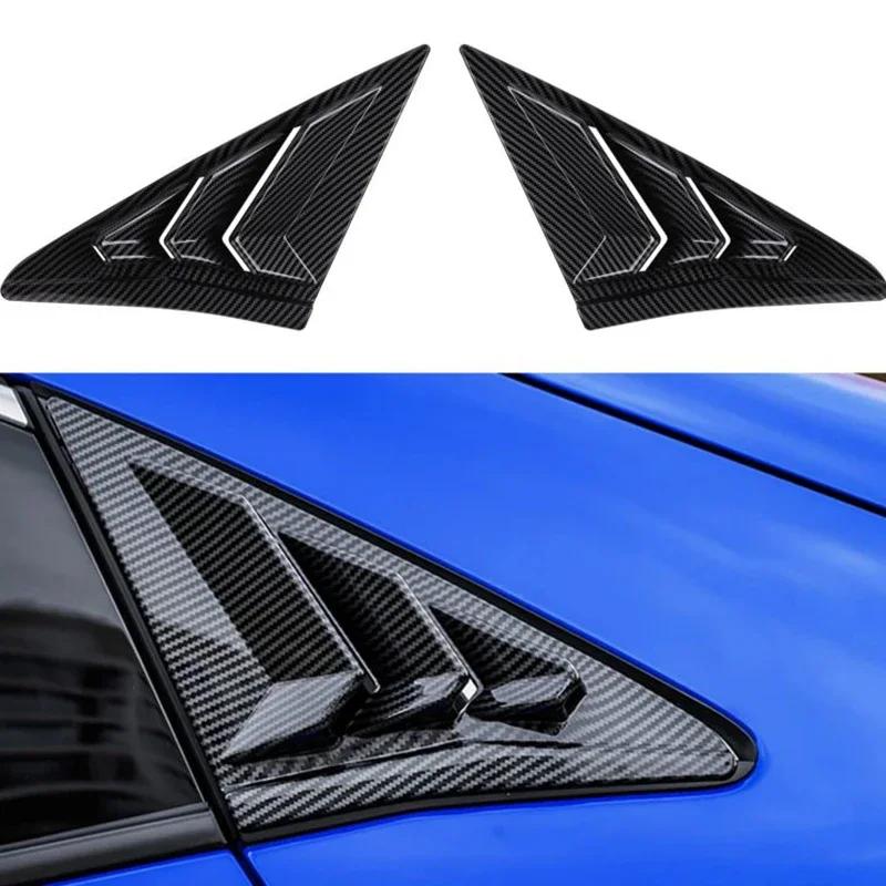 For Honda Civic 10th 2016- Hatchback ABS Plastic Rear Window Quarter Louver Cover Side Vent Trim Car Adhesive Accessories