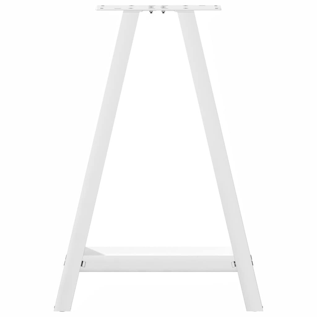 Vidaxl Coffee Table Legs, 2 Pcs, White, 50X(72-73) Cm, Steel