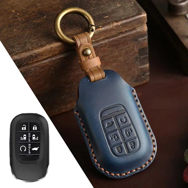 for Honda STEPWGN RP6/RP7/RP8 Odyssey Freed Elysion 2023 2024 Remote Leather Car Fob Key Cover Case Holder Keychain Accessories