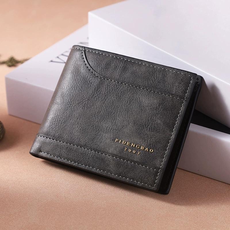 Men's Wallet Business High Quality 3 Fold Leather Money Bag for Men Card Holder Case Male Short Purse Credit Card Wallets