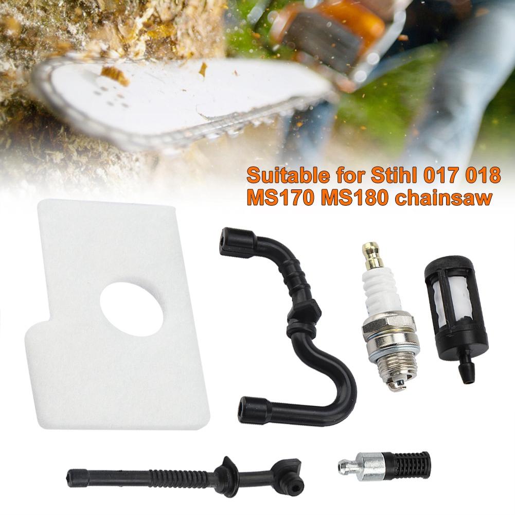 Air Fuel Oil Filter And Spark Plug Kit for Stihl 017 018 MS170 MS180 Chainsaw