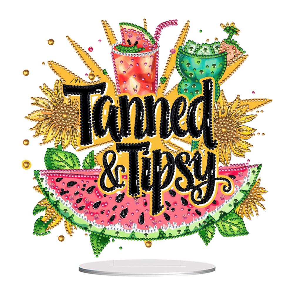 Acrylic Rose Lily Butterfly Flower Vase Desktop Diamond Art Kits 5D DIY Diamond Art Tabletop Decorations for Home Office Decor